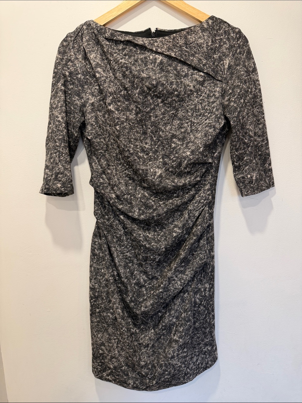 le chateau Heathered Gray Ruched Sheath Dress